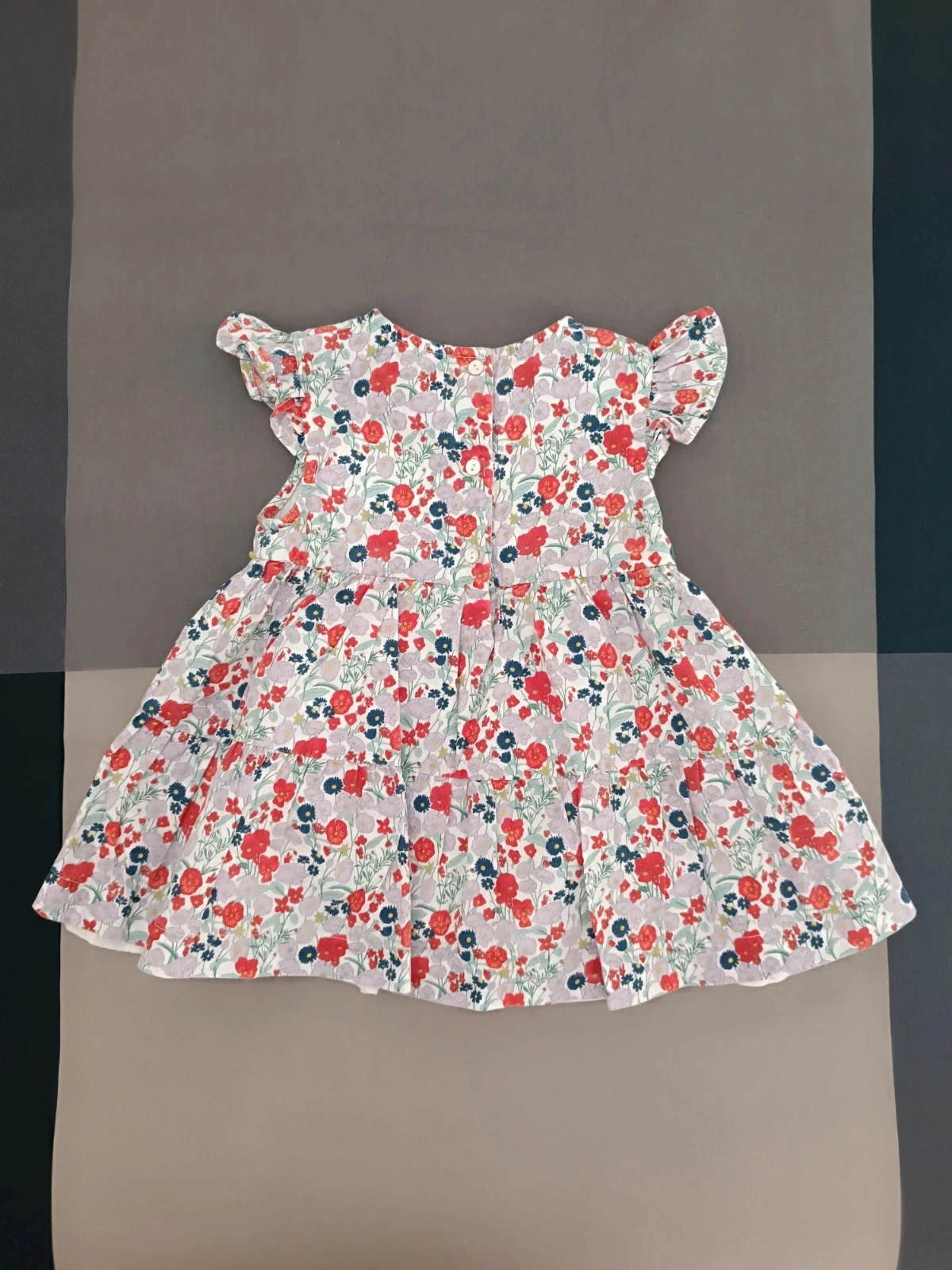 Blue, red and lilac floral print dress/vestito/robe/jurk from Zippy 9-12 months – photo 2